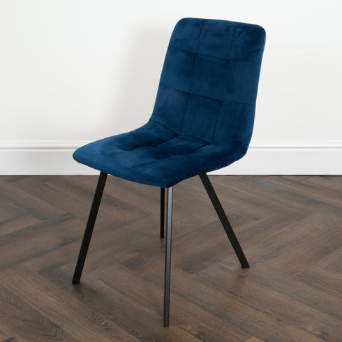 Native Home Lifestyle Squared Navy Blue Dining Chairs (Set Of 2)
